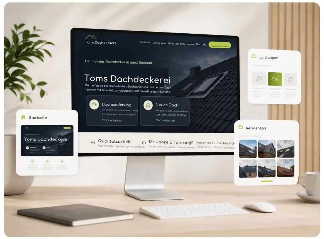 Beispiel für eine von Moneyweb erstellte Website