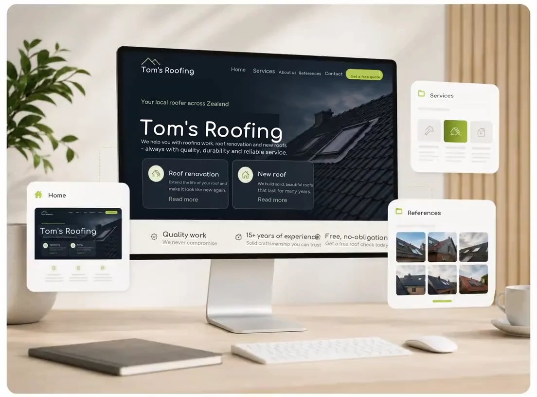 Example of a website built by Moneyweb